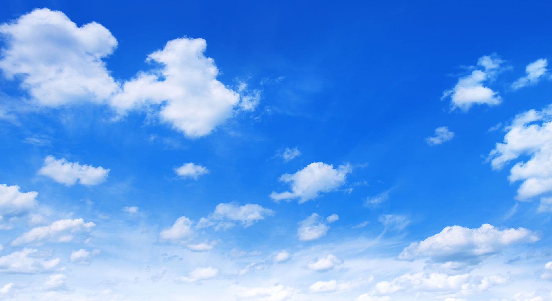 Blue sky with clouds.